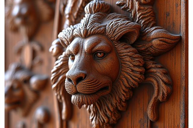 Na restauratie: hersteld houtsnijwerk