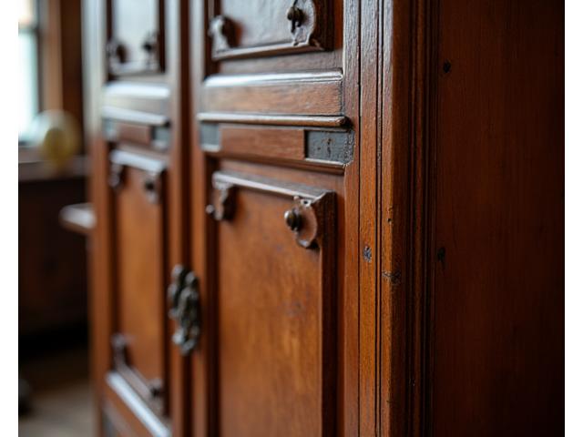 Vakkundig gerestaureerde antieke houten kast